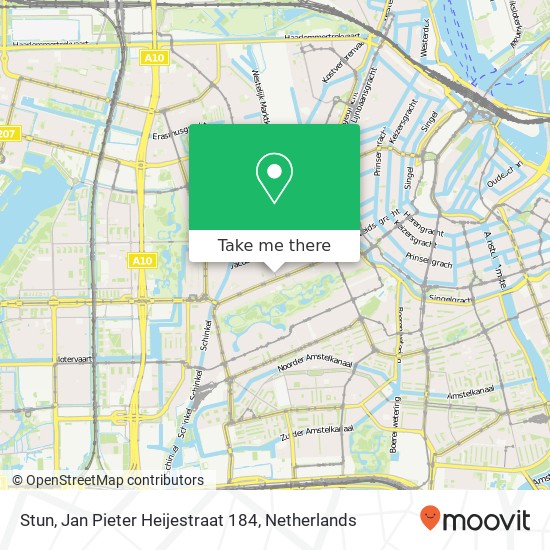 Stun, Jan Pieter Heijestraat 184 kaart