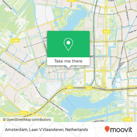 Amsterdam, Laan V.Vlaanderen kaart