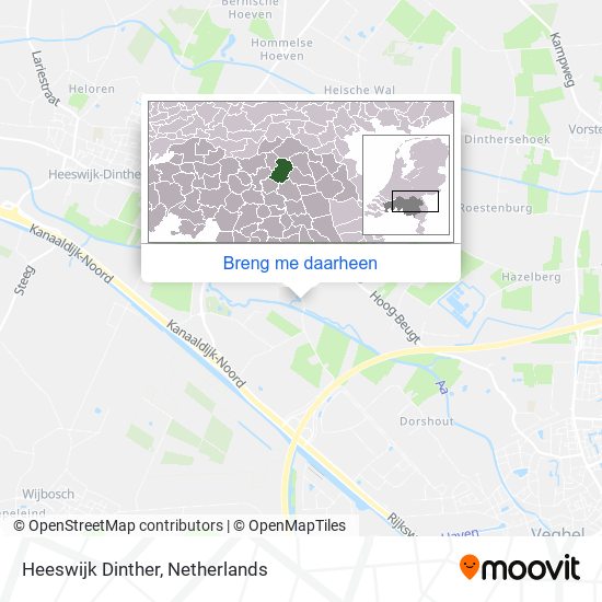 Heeswijk Dinther kaart