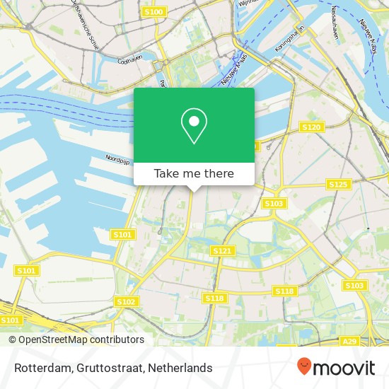 Rotterdam, Gruttostraat kaart
