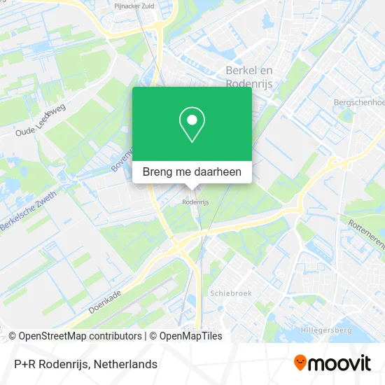 P+R Rodenrijs kaart