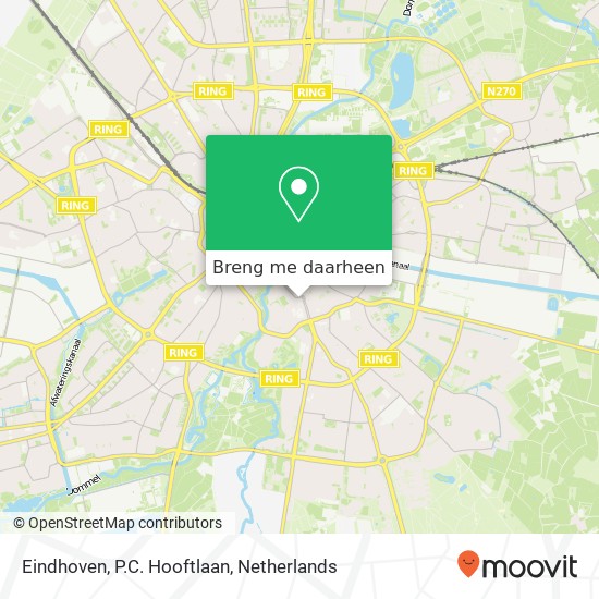 Eindhoven, P.C. Hooftlaan kaart