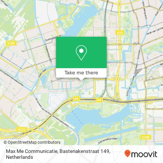 Max Me Communicatie, Bastenakenstraat 149 kaart