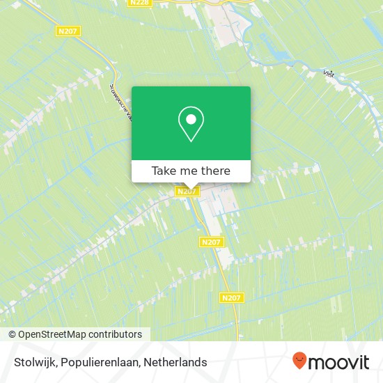 Stolwijk, Populierenlaan kaart