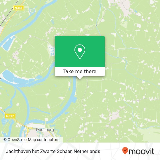 Jachthaven het Zwarte Schaar kaart