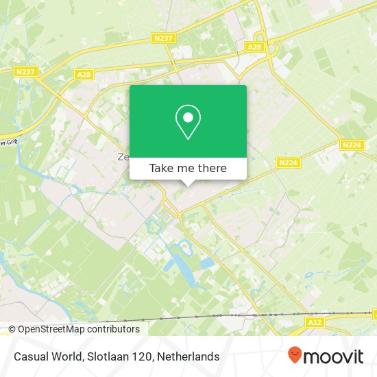 Casual World, Slotlaan 120 kaart