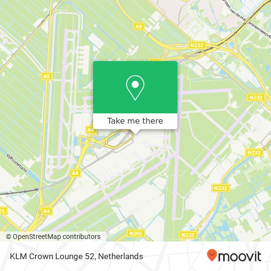KLM Crown Lounge 52 kaart