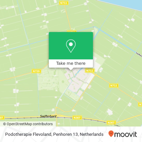 Podotherapie Flevoland, Penhoren 13 kaart