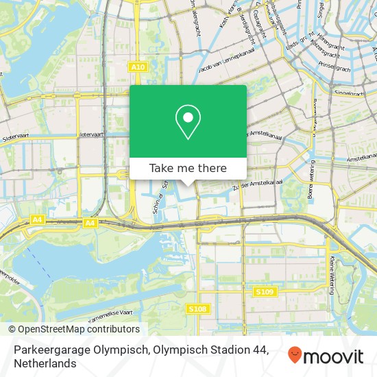 Parkeergarage Olympisch, Olympisch Stadion 44 kaart