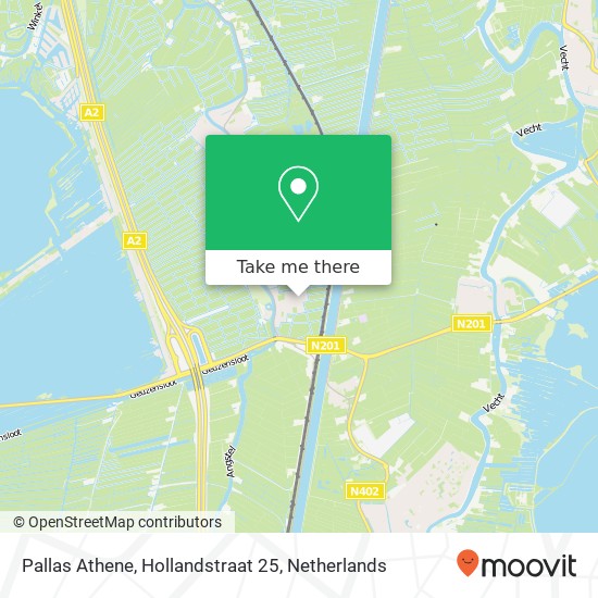 Pallas Athene, Hollandstraat 25 kaart