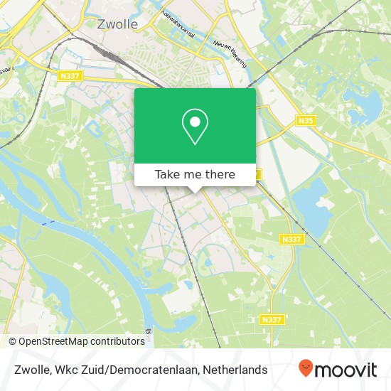 Zwolle, Wkc Zuid / Democratenlaan kaart