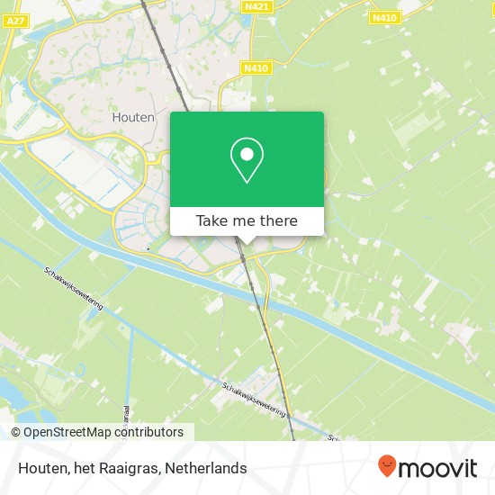 Houten, het Raaigras kaart