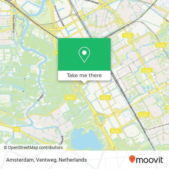 Amsterdam, Ventweg kaart