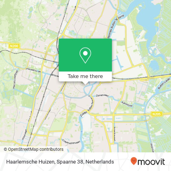 Haarlemsche Huizen, Spaarne 38 kaart