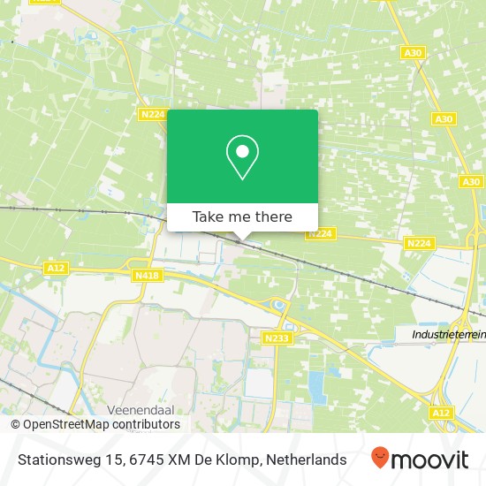 Stationsweg 15, 6745 XM De Klomp kaart