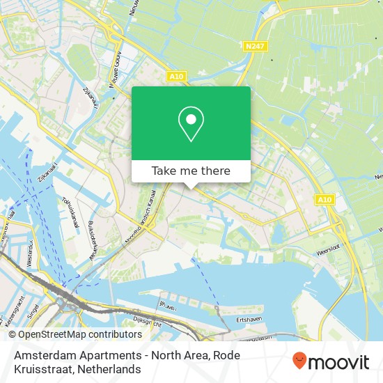 Amsterdam Apartments - North Area, Rode Kruisstraat kaart