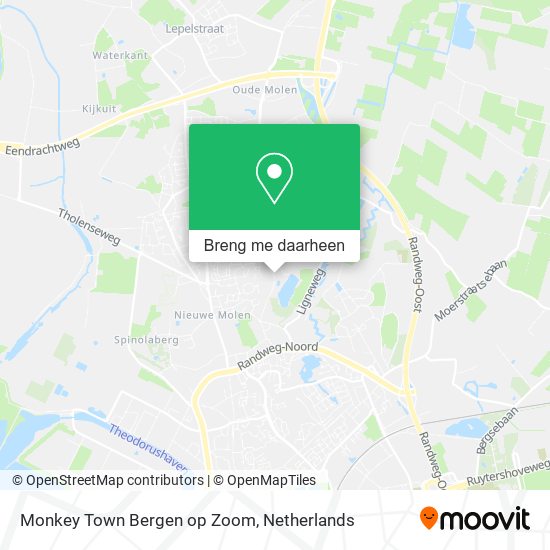 Monkey Town Bergen op Zoom kaart