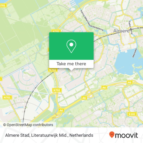 Almere Stad, Literatuurwijk Mid. kaart