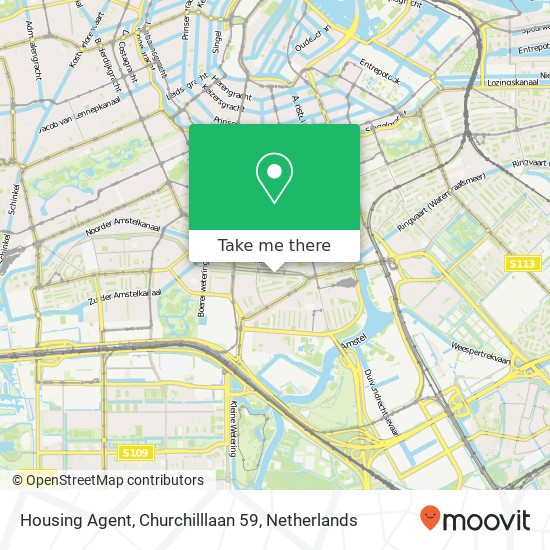 Housing Agent, Churchilllaan 59 kaart