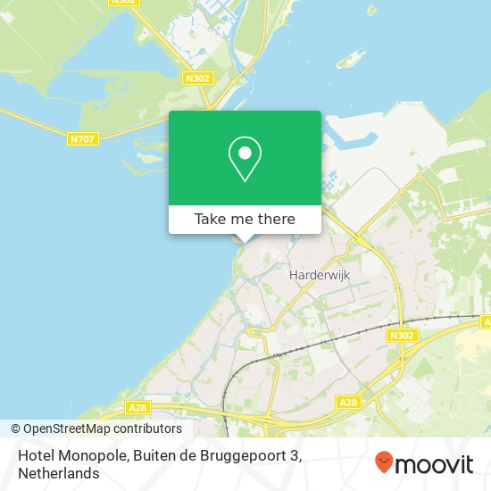 Hotel Monopole, Buiten de Bruggepoort 3 kaart