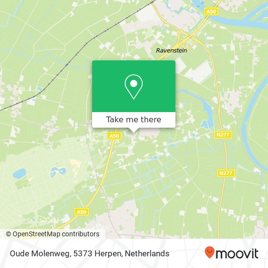 Oude Molenweg, 5373 Herpen kaart