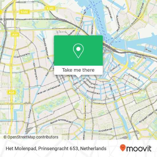 Het Molenpad, Prinsengracht 653 kaart