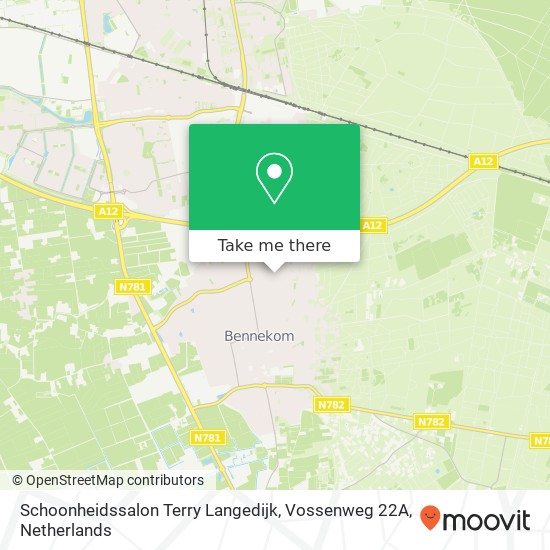 Schoonheidssalon Terry Langedijk, Vossenweg 22A kaart