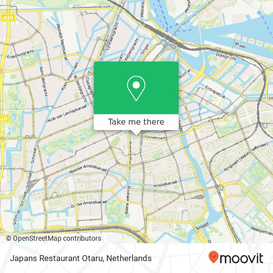 Japans Restaurant Otaru, Frans Halsstraat 2 kaart