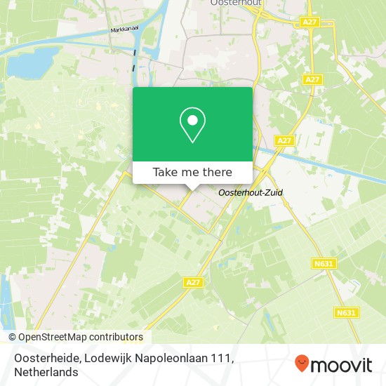 Oosterheide, Lodewijk Napoleonlaan 111 kaart