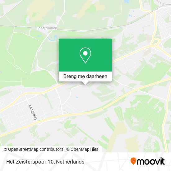 Het Zeisterspoor 10 kaart