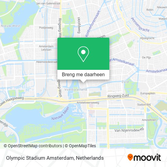 Olympic Stadium Amsterdam kaart