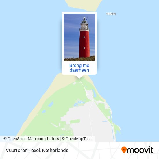 Vuurtoren Texel kaart