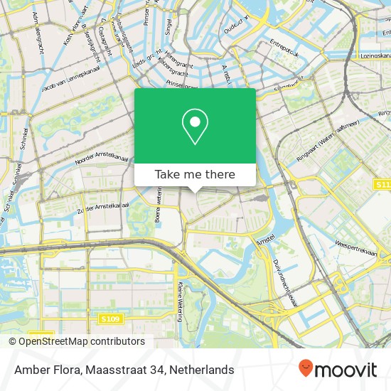 Amber Flora, Maasstraat 34 kaart