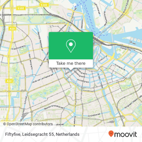 Fiftyfive, Leidsegracht 55 kaart