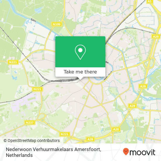 Nederwoon Verhuurmakelaars Amersfoort, Stationsstraat 16 kaart