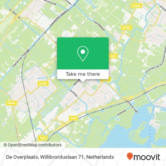 De Overplaats, Willibrorduslaan 71 kaart