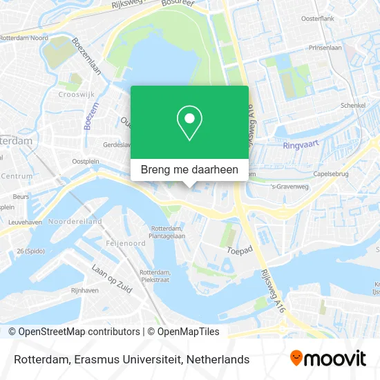 Rotterdam, Erasmus Universiteit kaart