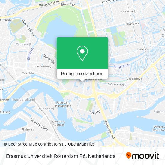 Erasmus Universiteit Rotterdam P6 kaart