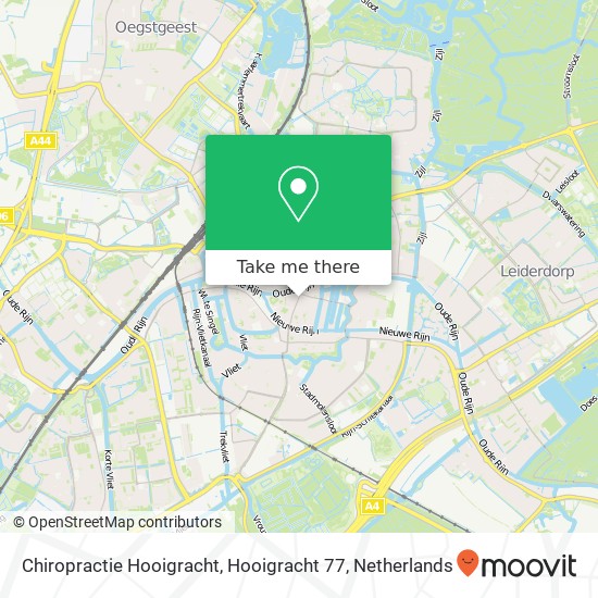 Chiropractie Hooigracht, Hooigracht 77 kaart