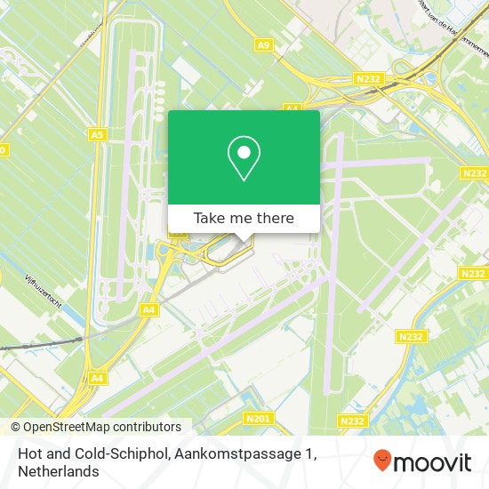 Hot and Cold-Schiphol, Aankomstpassage 1 kaart