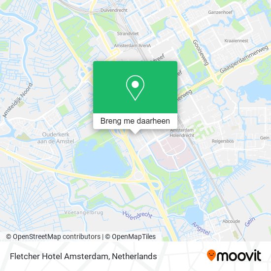Fletcher Hotel Amsterdam kaart