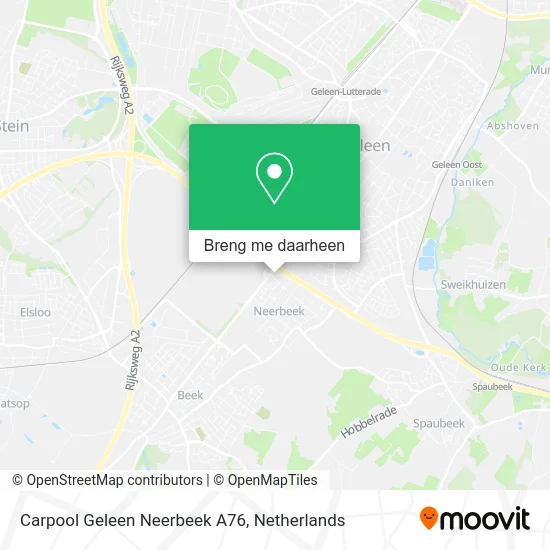 Carpool Geleen Neerbeek A76 kaart