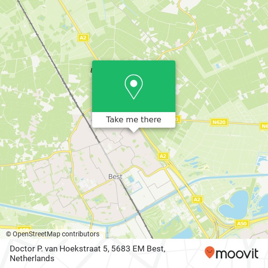 Doctor P. van Hoekstraat 5, 5683 EM Best kaart