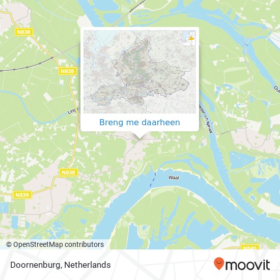 Doornenburg kaart