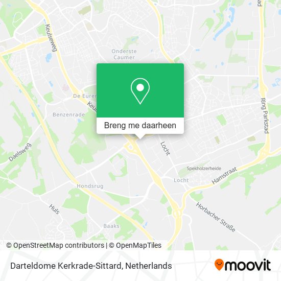 Darteldome Kerkrade-Sittard kaart