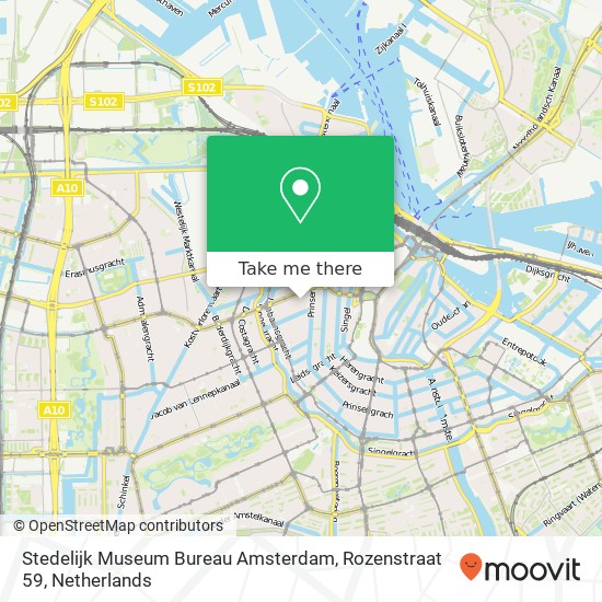 Stedelijk Museum Bureau Amsterdam, Rozenstraat 59 kaart