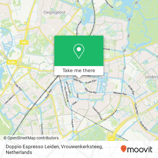 Doppio Espresso Leiden, Vrouwenkerksteeg kaart