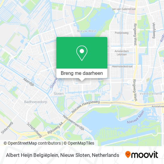 Albert Heijn Belgiëplein, Nieuw Sloten kaart