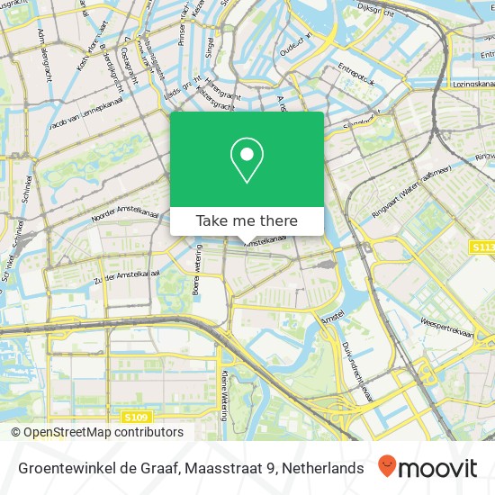 Groentewinkel de Graaf, Maasstraat 9 kaart