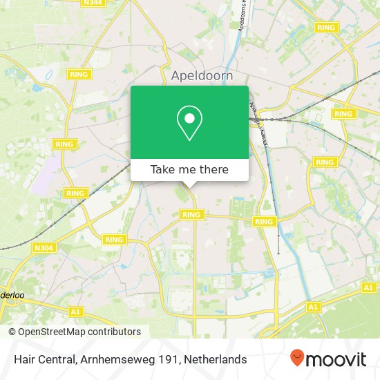 Hair Central, Arnhemseweg 191 kaart
